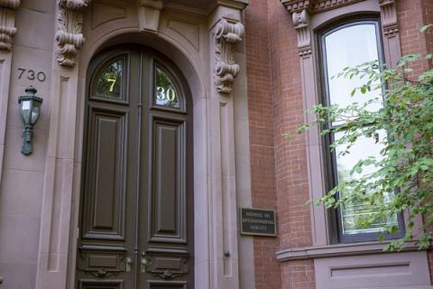 front entrance of 730 Jackson Place in Washington, DC with sign for Council on Environmental Quality